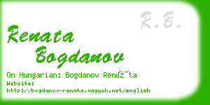 renata bogdanov business card